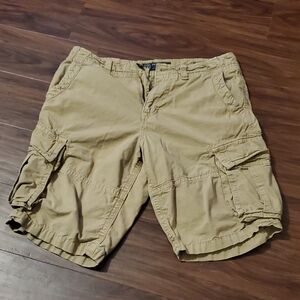 American Eagle Outfitters Khaki Rip Stop Cargo Shorts